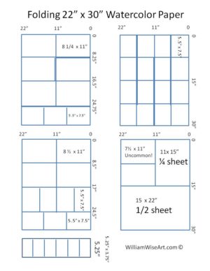 Folding Watercolor Paper to Common Sizes | WilliamWiseArt.com