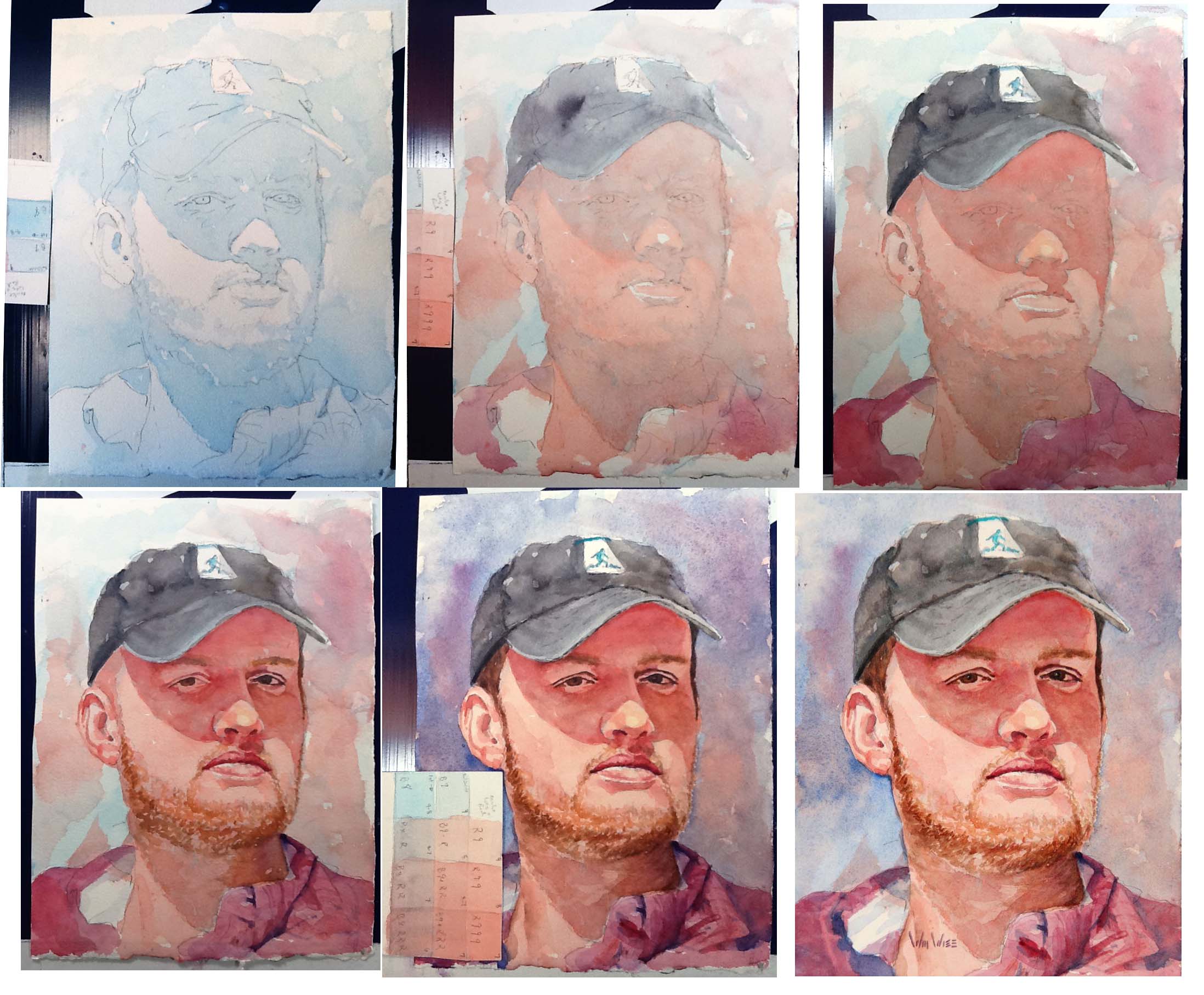 A new design and updated palette of the Portrait art watercolor